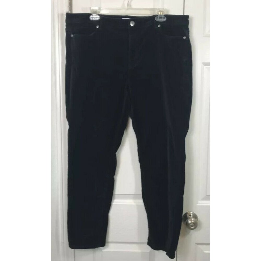 J. Jill Black Women Velveteen Jeans. Size 18
